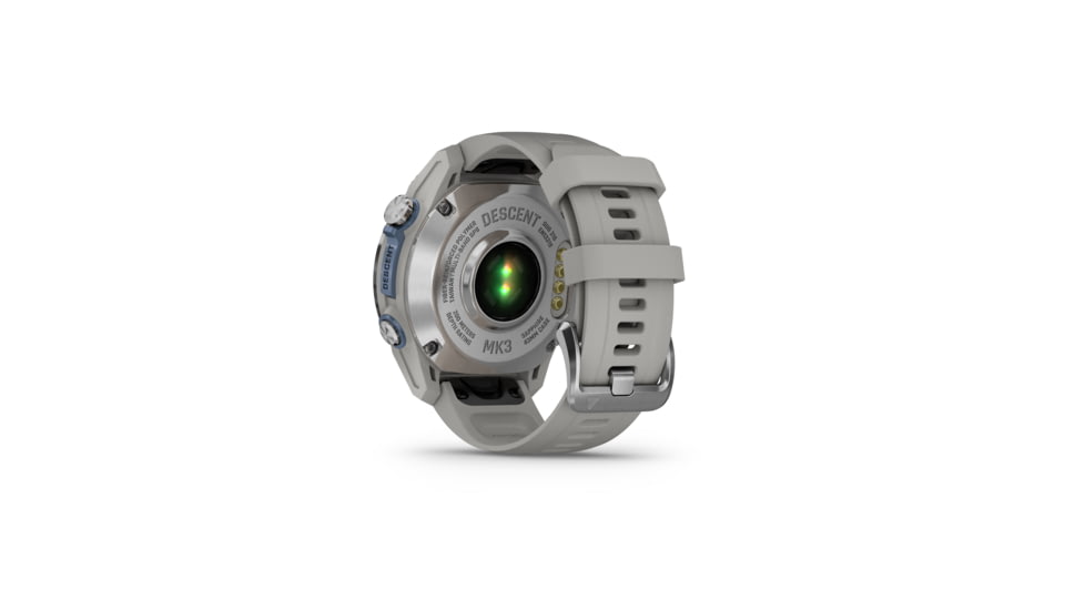 Garmin Descent Mk3 43mm, Stainless Steel with Fog Gray Silicone Band, 010-02753-03