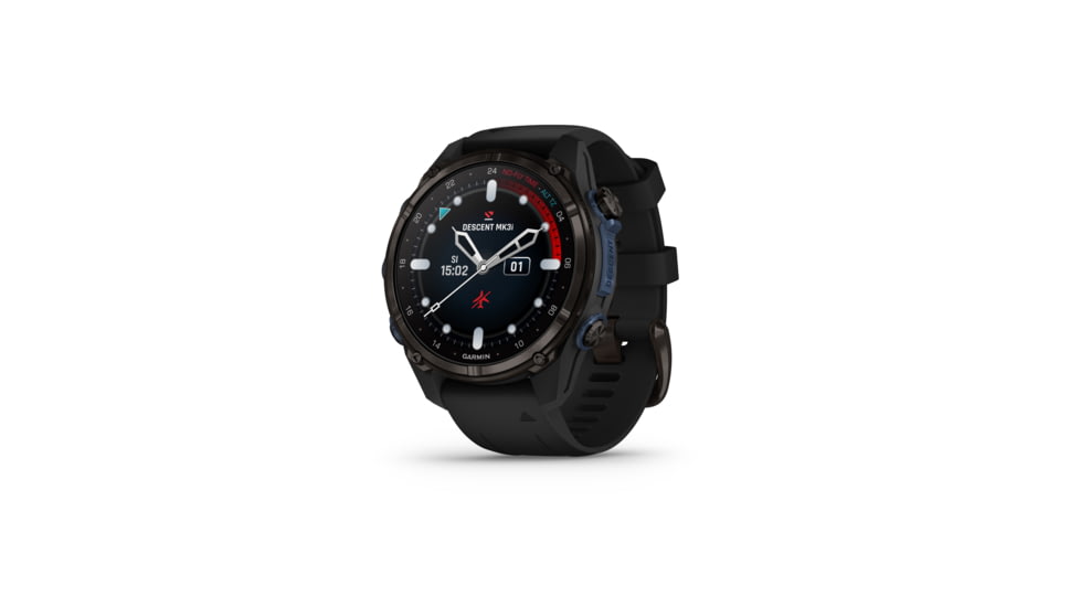 Garmin Descent Mk3i 43 mm, Carbon Gray DLC Titanium with Black Silicone Band, 010-02753-10