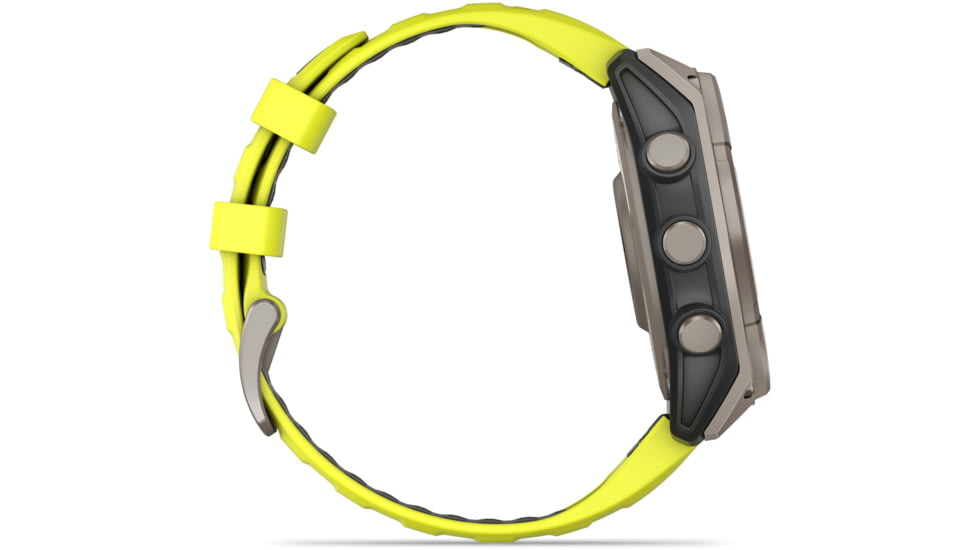 Garmin fenix 8 Sapphire Solar Edition 47mm GPS Watch, Titanium with Amp Yellow/Graphite Silicone, 010-02906-20