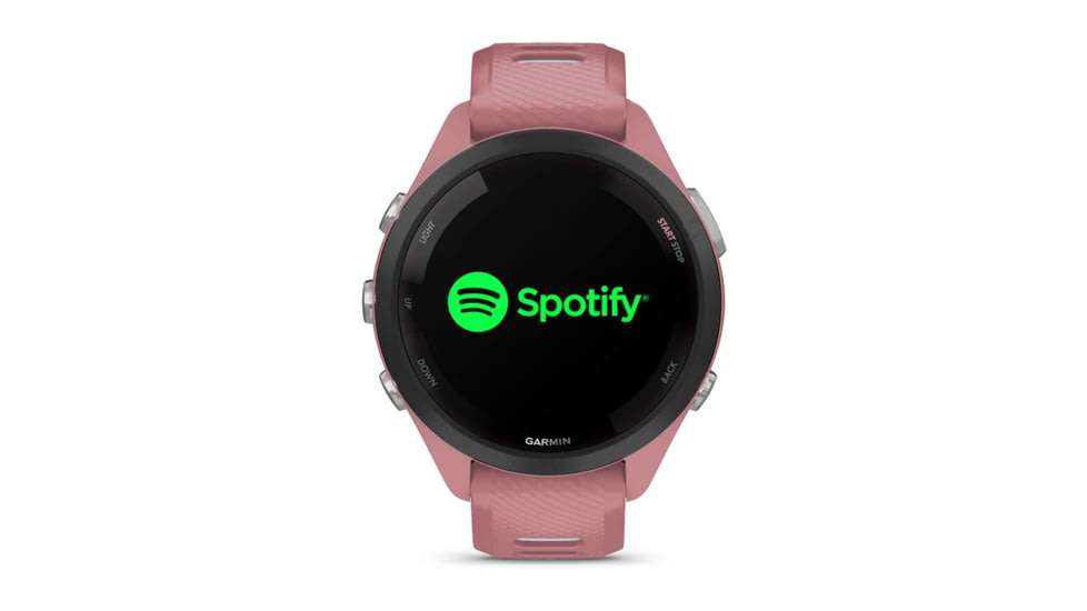 Garmin Forerunner 265S Watch, Black Bezel w/ Light Pink Case and Light Pink/Powder Gray Silicone Band, 010-02810-05