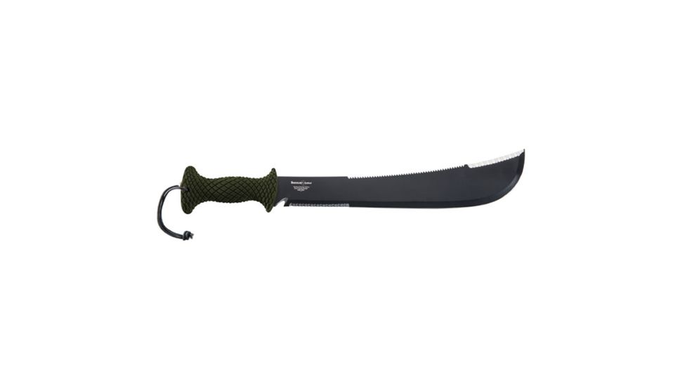 Gatco Sharpeners Alpha - 3 Mss Survival Machete, 440C Stainless Steel Black Matte, Tpr Molded Over Blade Handle, 4803