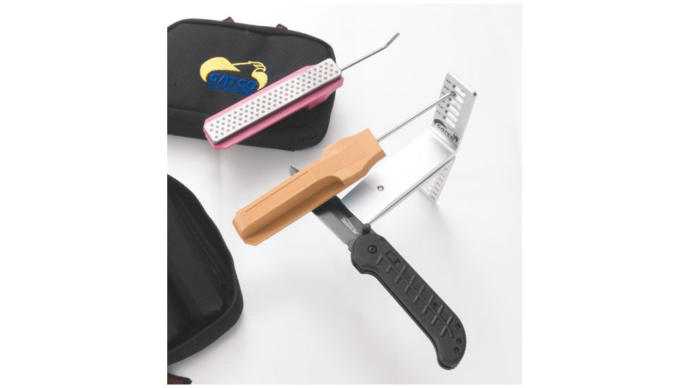 Gatco Sharpeners Backpacker Diamond 2-Stone Sharpening System, Black 10011