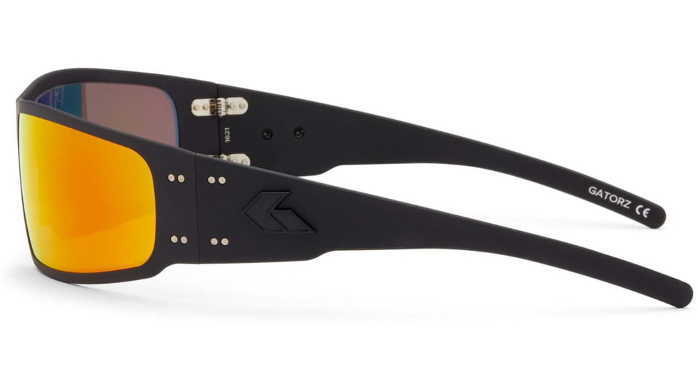 Gatorz Magnum Sunglasses, Asian Fit, Black Frame, Sunburst Polarized Lens, AF-MAGBLK13P