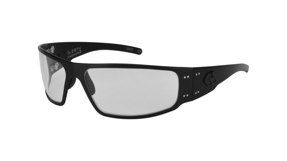 Gatorz Magnum Z Ansi Z87.1 Sunglasses, Matte Black Frame, Clear W/ Anti-Fog Lens, MAGZBLK06A