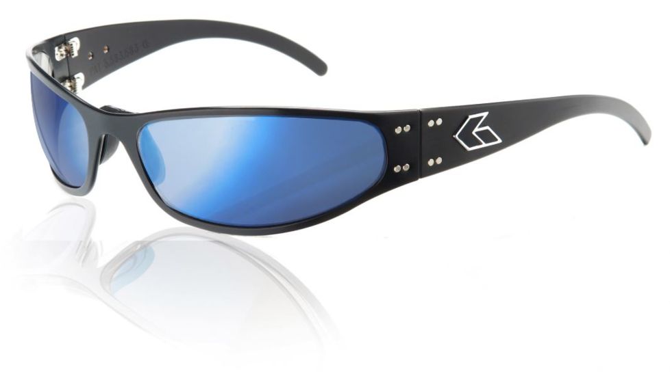 Gatorz Radiator Sunglasses, Black Frame, Blue Chrome Lens RADBLK08C