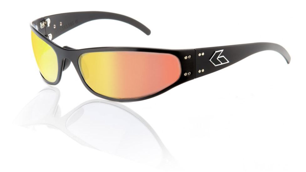 Gatorz Radiator Sunglasses, Black Frame, Smoked Polarized w/Sunburst Lens, Polarized, RADBLK13P