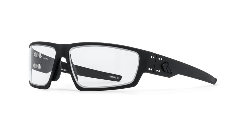 Gatorz Warhawk Sunglasses, Black, Matte Black Logo, MilSpec Ballistic, Inferno w/ Anti-Fog, ANSI Z87.1, Black, One Size, 841235127304