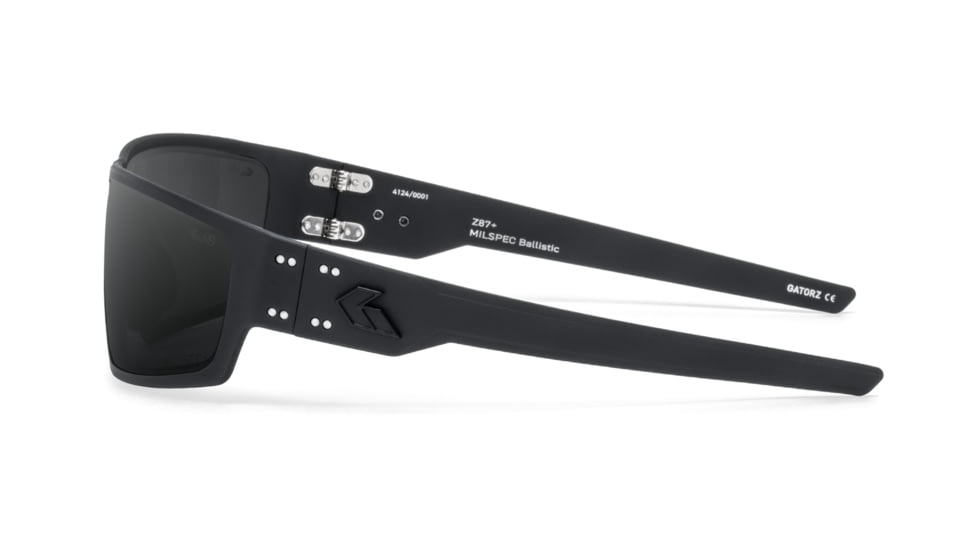 Gatorz Warhawk Sunglasses, Black, Matte Black Logo, MilSpec Ballistic Smoke, w/ Anti-Fog, ANSI Z87.1, Black, One Size, 841235127311