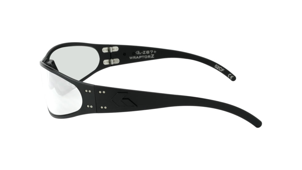Gatorz Wraptor Ansi Z87.1 Sunglasses, Black Frame, Inferno Anti Fog Lens, WRAZBLK01TA