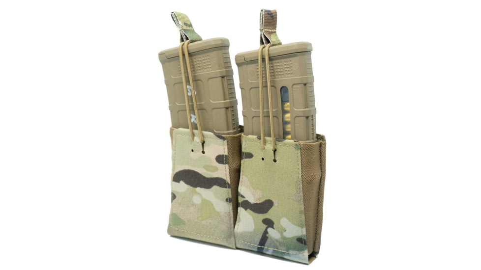 GBRS Group Double Rifle Magazine Pouch - Bungee Retention, RANGER GREEN, GEAR-DRMP-5.56-BR-RG