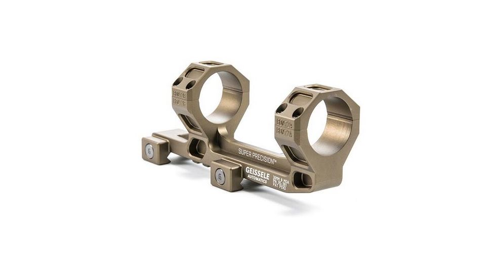 Geissele AR-15/M4 Super Precision Scope Mount, 30 mm Tube, 0 MOA, Extended, Type 3 Anodized, DDC, 05-381S