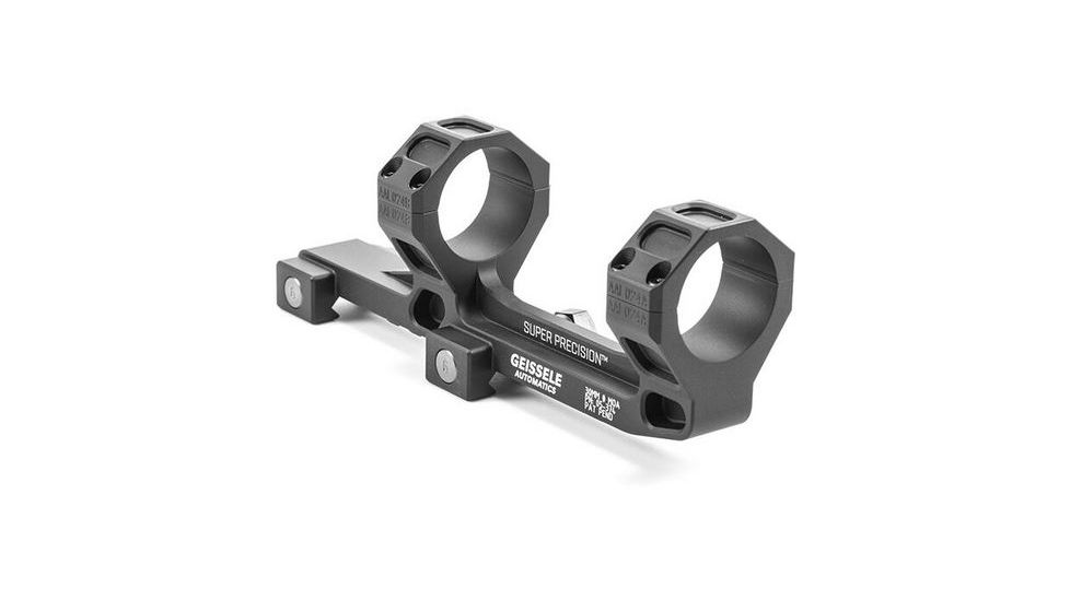 Geissele AR-15/M4 Super Precision Scope Mount, 30 mm Tube, 0 MOA, Hyper Extended, Type 3 Anodized, Black, 05-374B