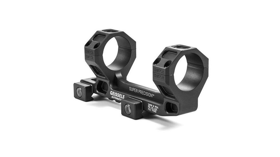 Geissele AR-15/M4 Super Precision Scope Mount, 30 mm Tube, 0 MOA, Standard, Type 3 Anodized, Black, 05-404B