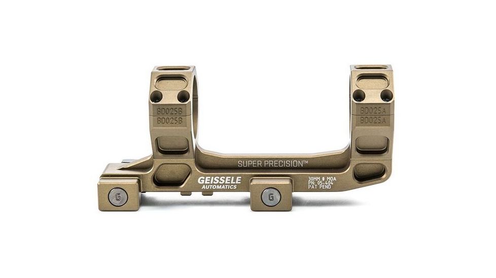 Geissele AR-15/M4 Super Precision Scope Mount, 30 mm Tube, 0 MOA, Standard, Type 3 Anodized, DDC, 05-404S