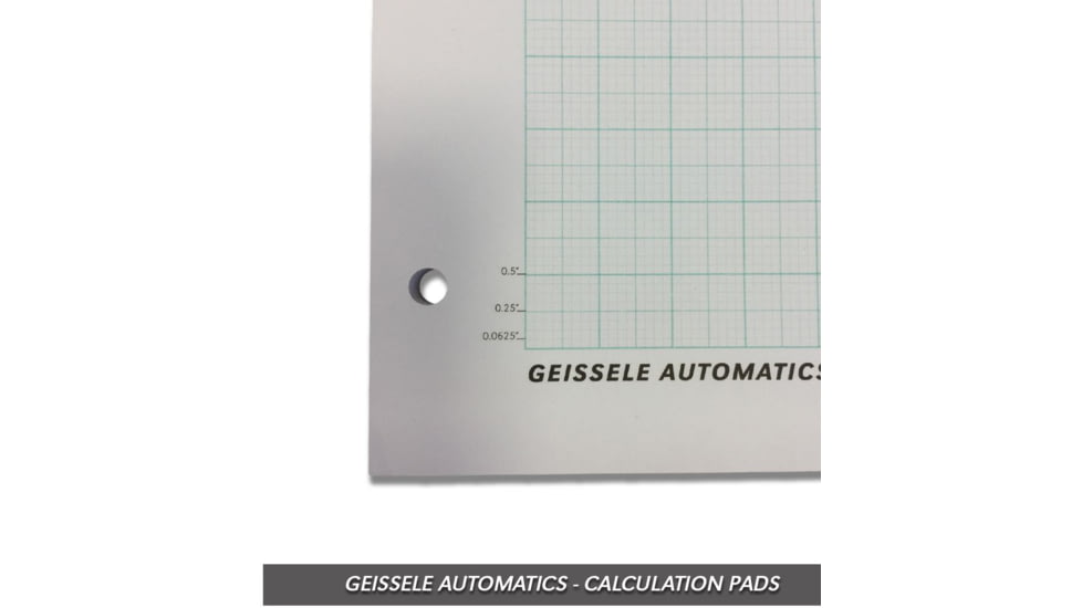Geissele Automatics Calculation Pads, 50 Sheets, 09-130