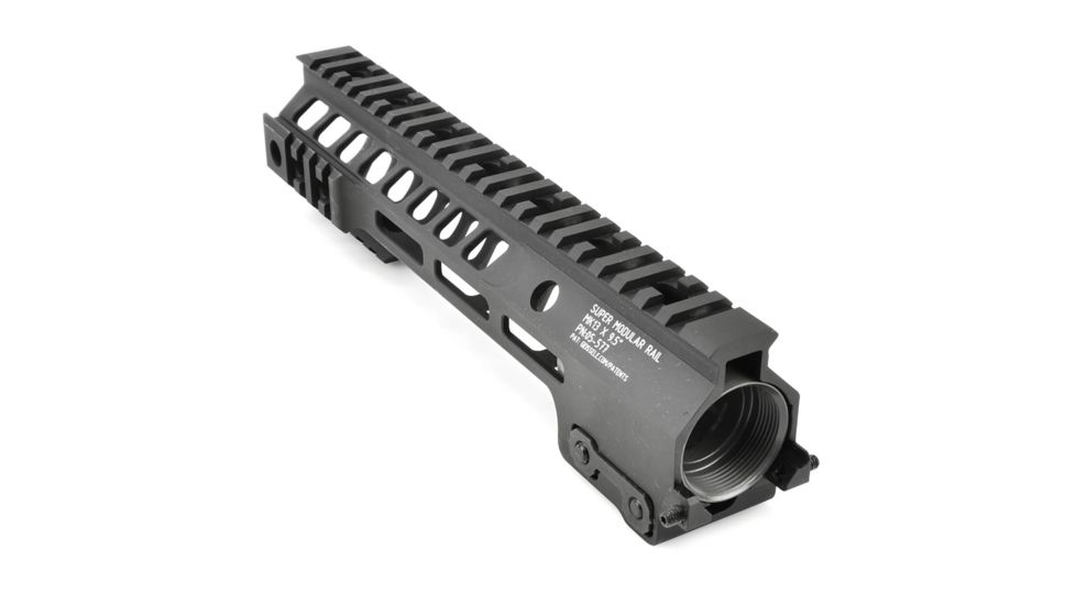 Geissele MLOK MK13 9.5 Inch Super Modular Rail, Includes Gas Block, Black, 9.5 Inch, GEI05-577B