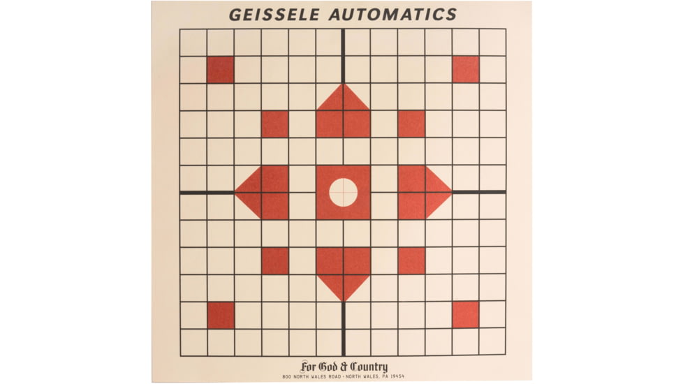 Geissele Rifle Target Pad Gen 2, Buff/Red, 50, 24-037