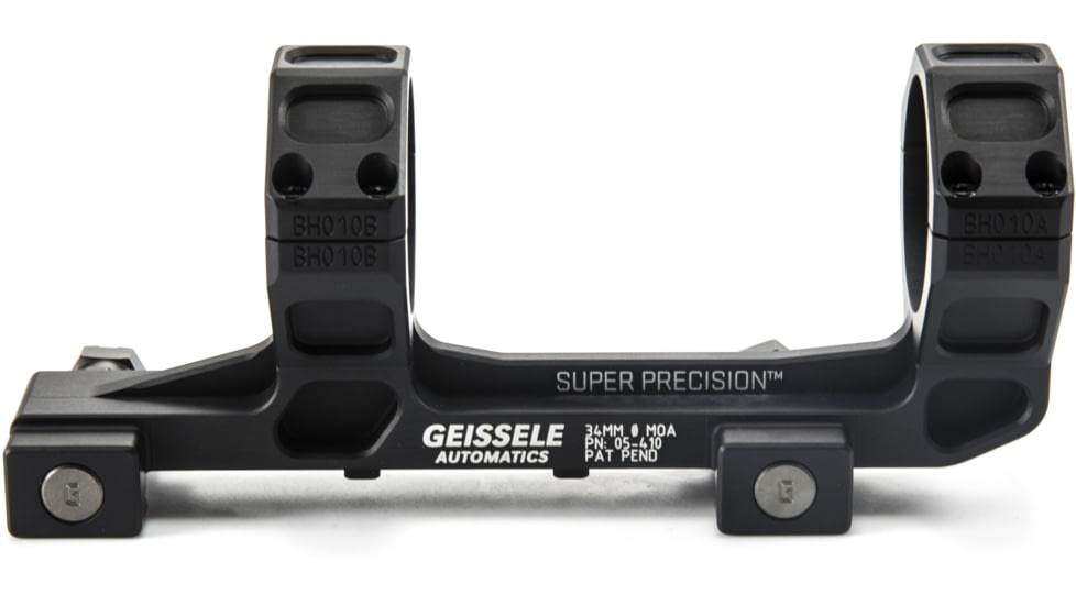 Geissele SR-25/AR-10 Super Precision Series Extended Scope Mount,34mm,7075-T6 Aluminum,Black 05-410B