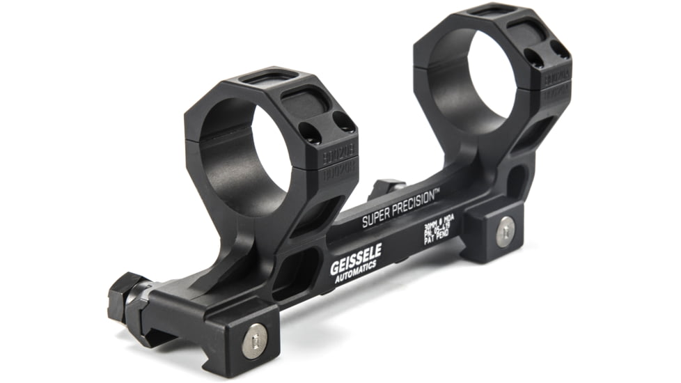 Geissele SR-25/AR-10 Super Precision Series Standard Scope Mount,30mm,7075-T6 Aluminum,Black 05-419B