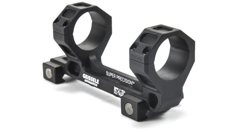 Geissele SR-25/AR-10 Super Precision Series Standard Scope Mount,30mm,7075-T6 Aluminum,Black 05-419B