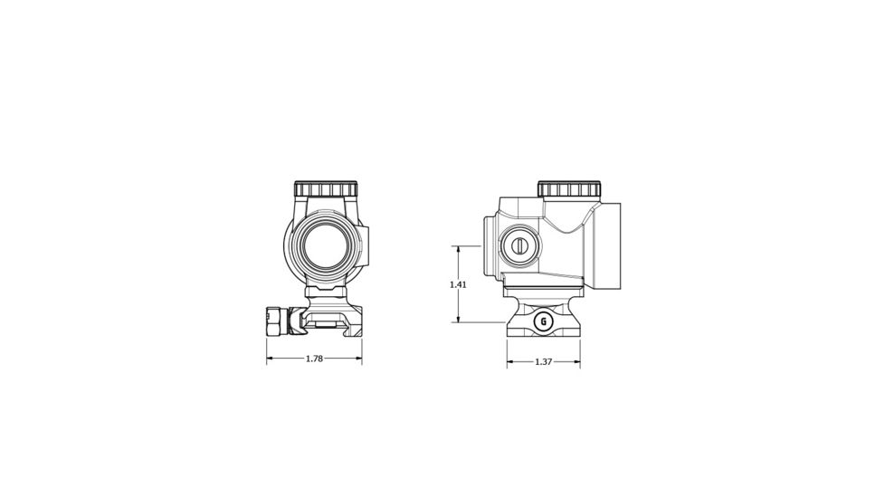 Geissele Super Precision MRO Series Scope Mount, 1.93in Height, Black, 05-544B