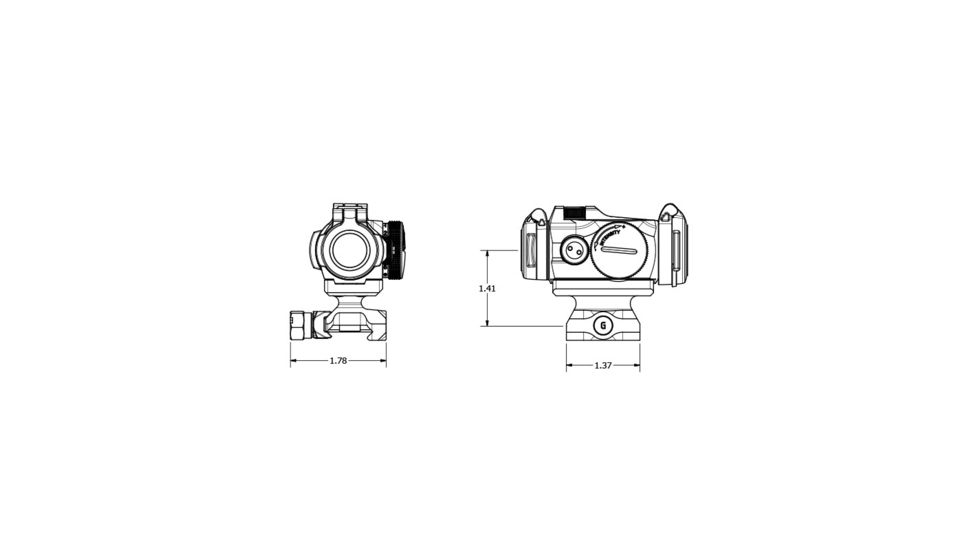 Geissele Super Precision T1 Series Scope Mount, 1.93in Height, Black, 05-543B