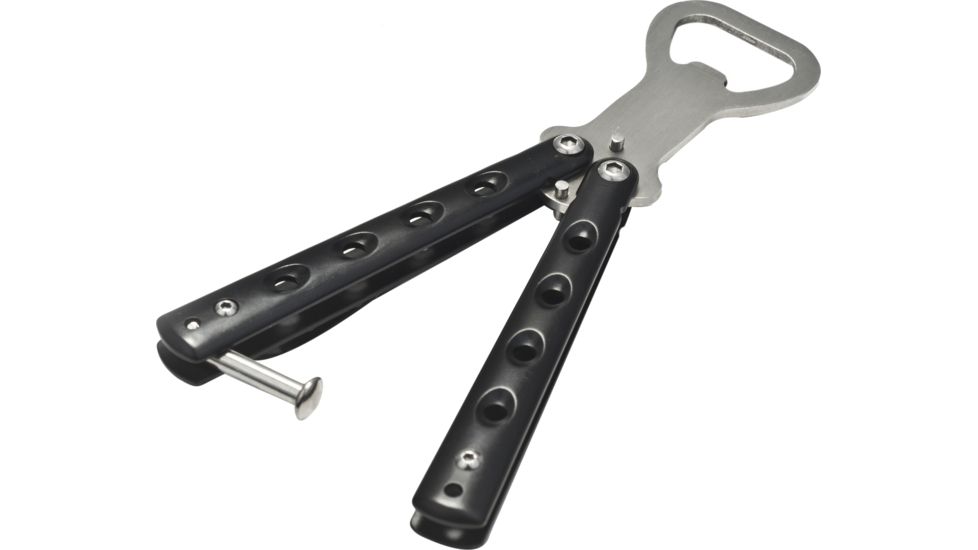 Gen Pro Baby Butterfly Bottle Opener with Clip, Black-Silver GPBFBB