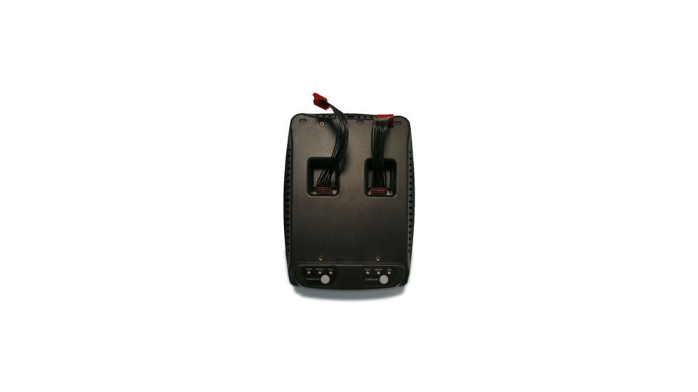 General Dynamics Universal 2-Bay Battery Charger - Base Only, Battery Holders Sold Separately (GD8200), Black 62-0629-001R