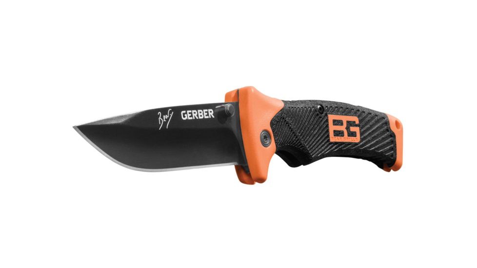 Gerber Bear Grylls Survival Series, Folding Sheath Knife, Fine Edge, Black, Black 31-002947
