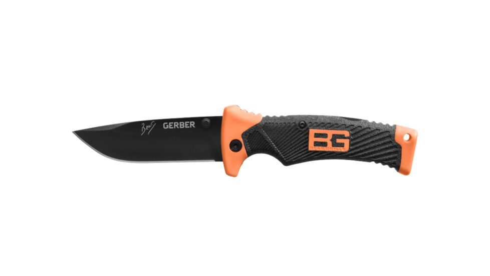 Gerber Bear Grylls Survival Series, Folding Sheath Knife, Fine Edge, Black, Black 31-002947
