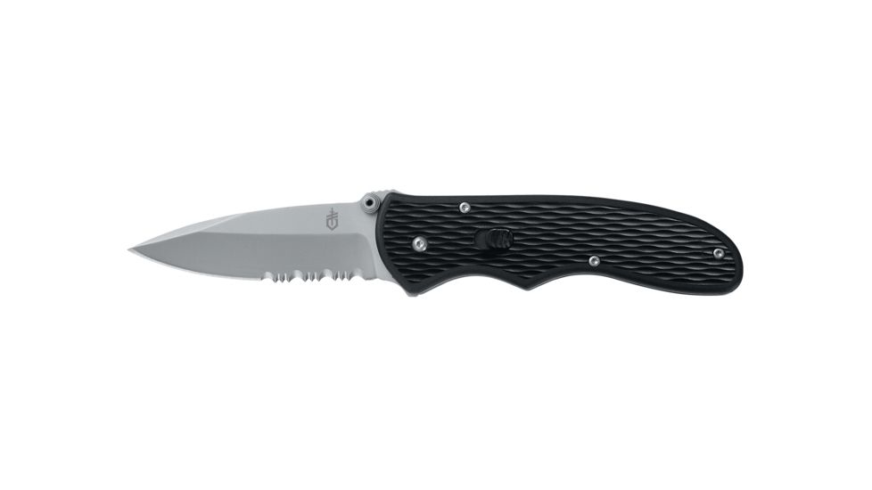 Gerber Fast Draw Serrated Edge Knife - Clam Pack 22-47161