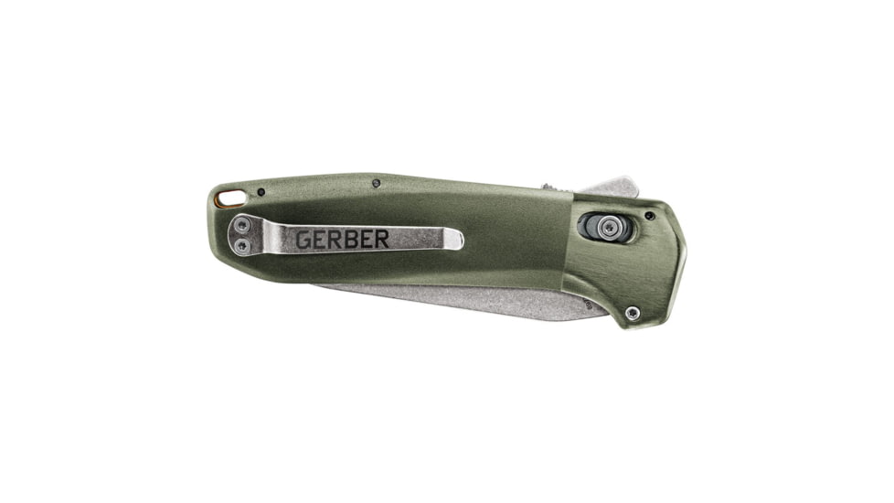 Gerber Highbrow Assist Open Folding Knife, Flat Sage handle, Plain Edge