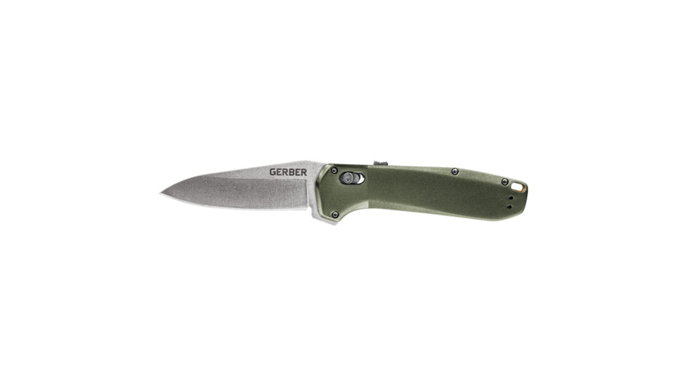 Gerber Highbrow Assist Open Folding Knife, Flat Sage handle, Plain Edge