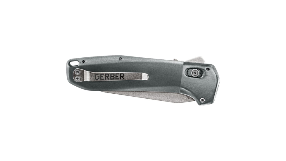 Gerber Highbrow Assist Open Folding Knife, Grey Handle, Serrated Edge