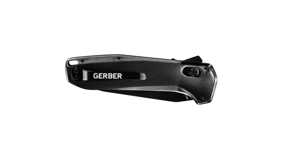 Gerber Highbrow Assist Open Folding Knife, Onyx Handle, Serrated Edge