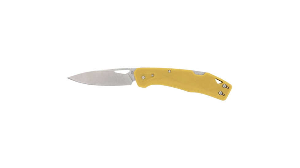 LST Mustard Yellow 2.5 Inch Plain Satin Modified Clip Point