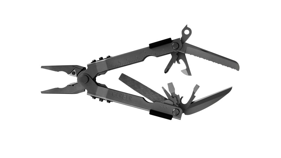 Gerber Multi-plier 600 - Needlenose Black W/ Carbide Insert Cutters, Leather Sheatth - Box, Nsn#5110-01-321-8805 - 30-000314