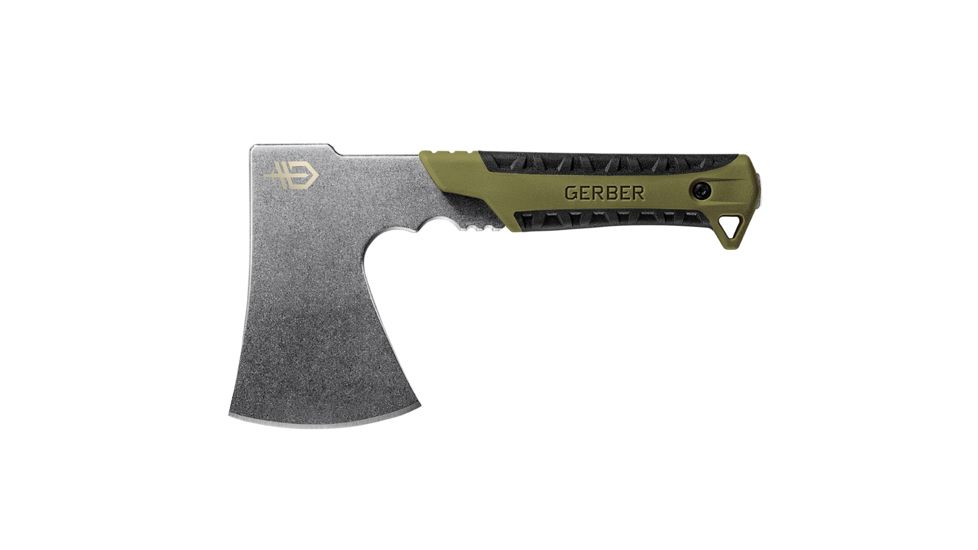 Gerber Pack Hatchet, 3.5in, Steel Blade, Rubber Sage Green Handle 31-003482N