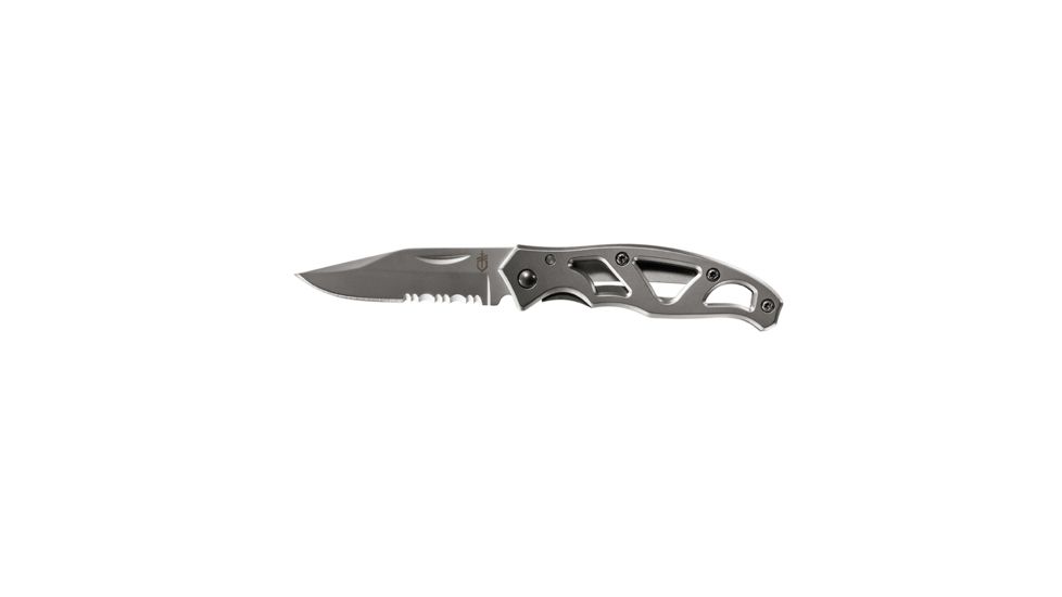 Gerber Paraframe Mini Stainless, Serrated, Folding Clip Knife, Clam 22-48484