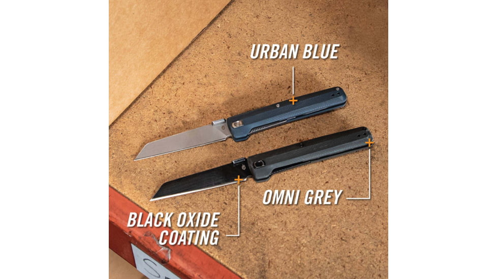 Gerber Pledge Knife, 3.7in, Plain Blade, Blue Handle, 31-004073