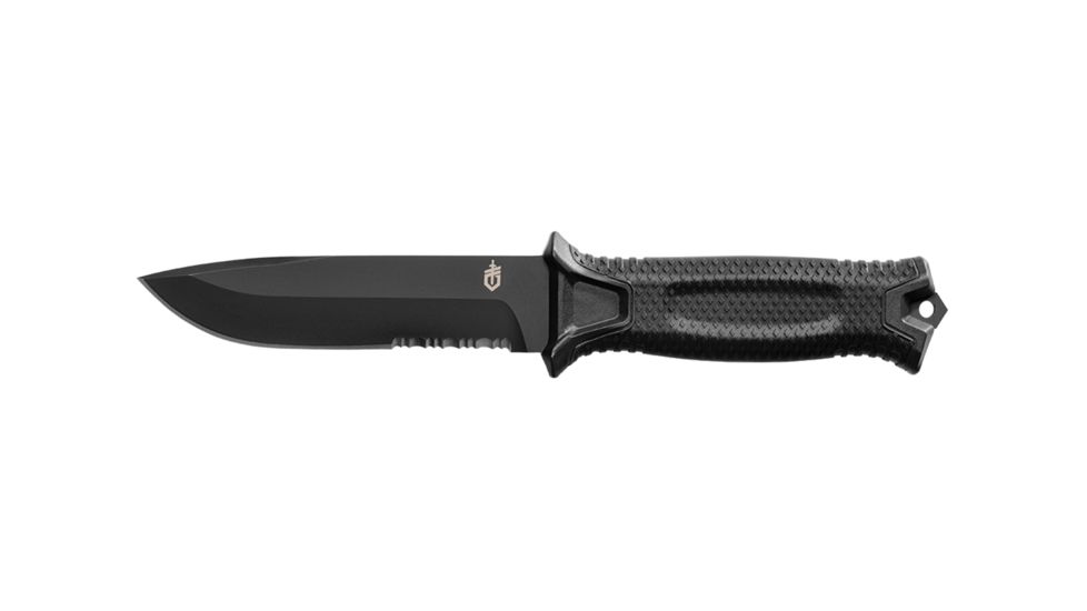 Gerber StrongArm Fixed Blade Knife, Black, Serrated, Black 31-002933