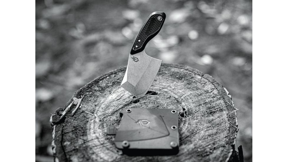 Gerber Tri-Tip Fixed Blade Knife, 7CR17MOV Steel, Cleaver, Green, 30-001694