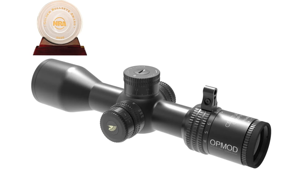 German Precision Optics OPMOD CENTURI SuperCompact 4-16x44mm 30mm Tube Rifle Scope, FFP, Mil-base PLRi Reticle, Black, RCX450 OP