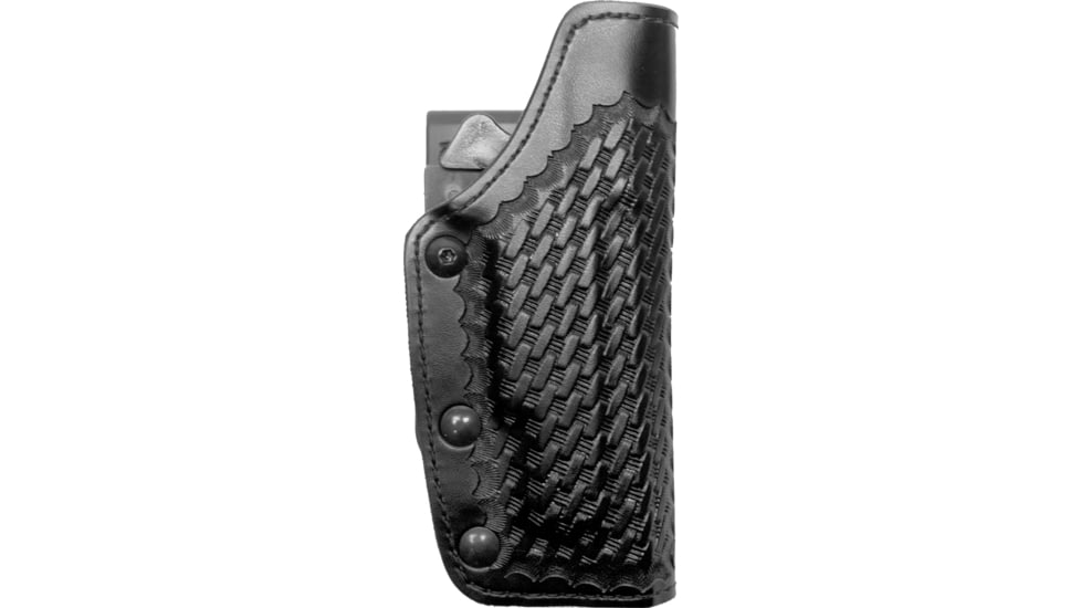 &amp;G K381-XD4W Double Retention Basketweave Black Leather Right Hand Duty Holster 