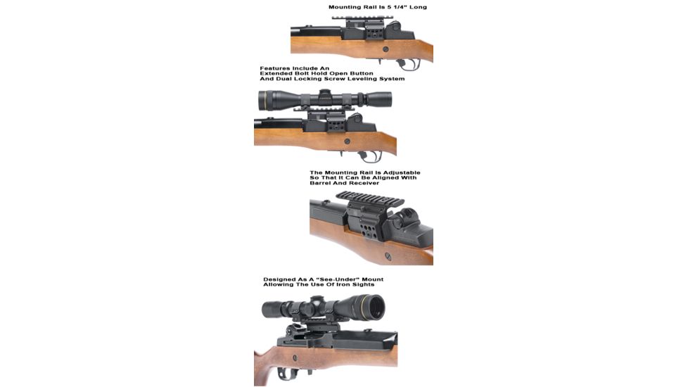 GG&amp;G Ruger Mini 14 Side Scope Mount, Black GGG-1519