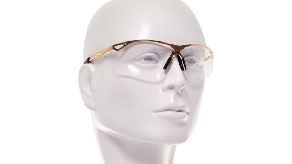 Girls With Guns Afire Protective Shooting Safety Glasses, Gold Frame, Clear Lenses, One Size, 2370