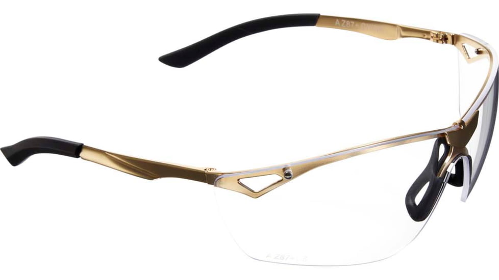 Girls With Guns Afire Protective Shooting Safety Glasses, Gold Frame, Clear Lenses, One Size, 2370