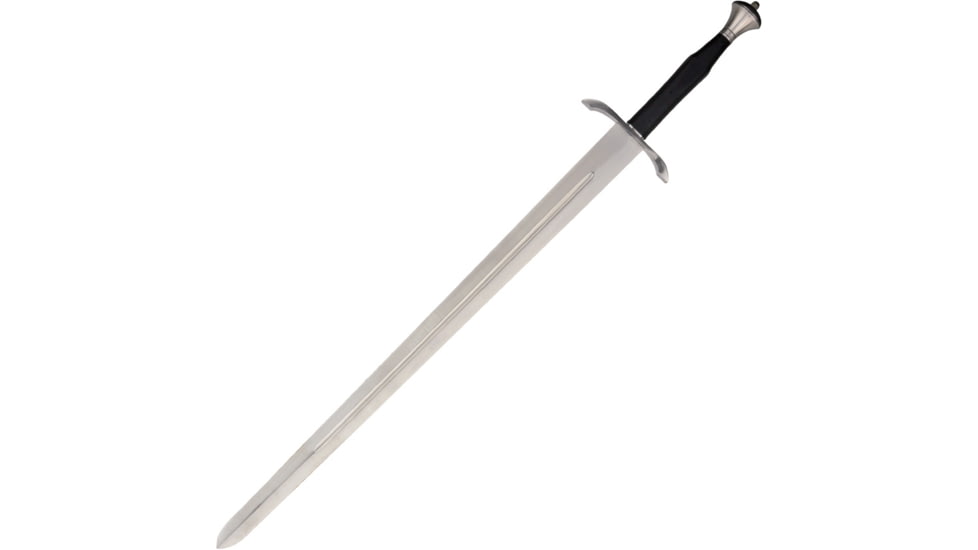 Gladius Arming Sword, 29.88 satin finish unsharpened stainless blunt ti, Black leather wrapped handle, 3523