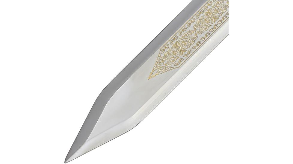 Gladius Gladiator Sword w/ Blade Etching, 31.5in Overall, 23in Unsharpened Stainless Blade, White Wood/Metal Handle, 200