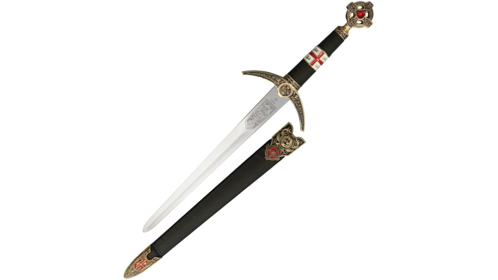 Gladius Robin Dagger Decorated, 11 unsharpened stainless blade, Aged brass finish metal alloy handle, 524